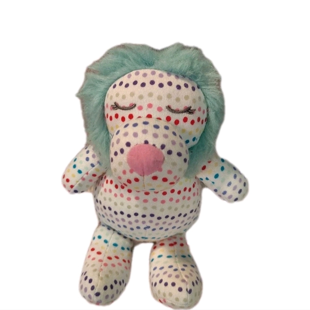 American Girl Bitty Baby Lion Polka Dot Plush Soft Toy Rainbow 8" Stuffed Animal